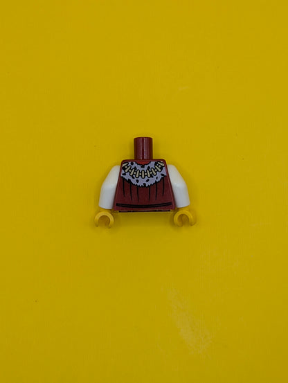 Torso Castle Kingdoms Lion Head Medallion and Fur Trim Pattern / White Arms / Yellow Hands 973pb0697c01 Lego