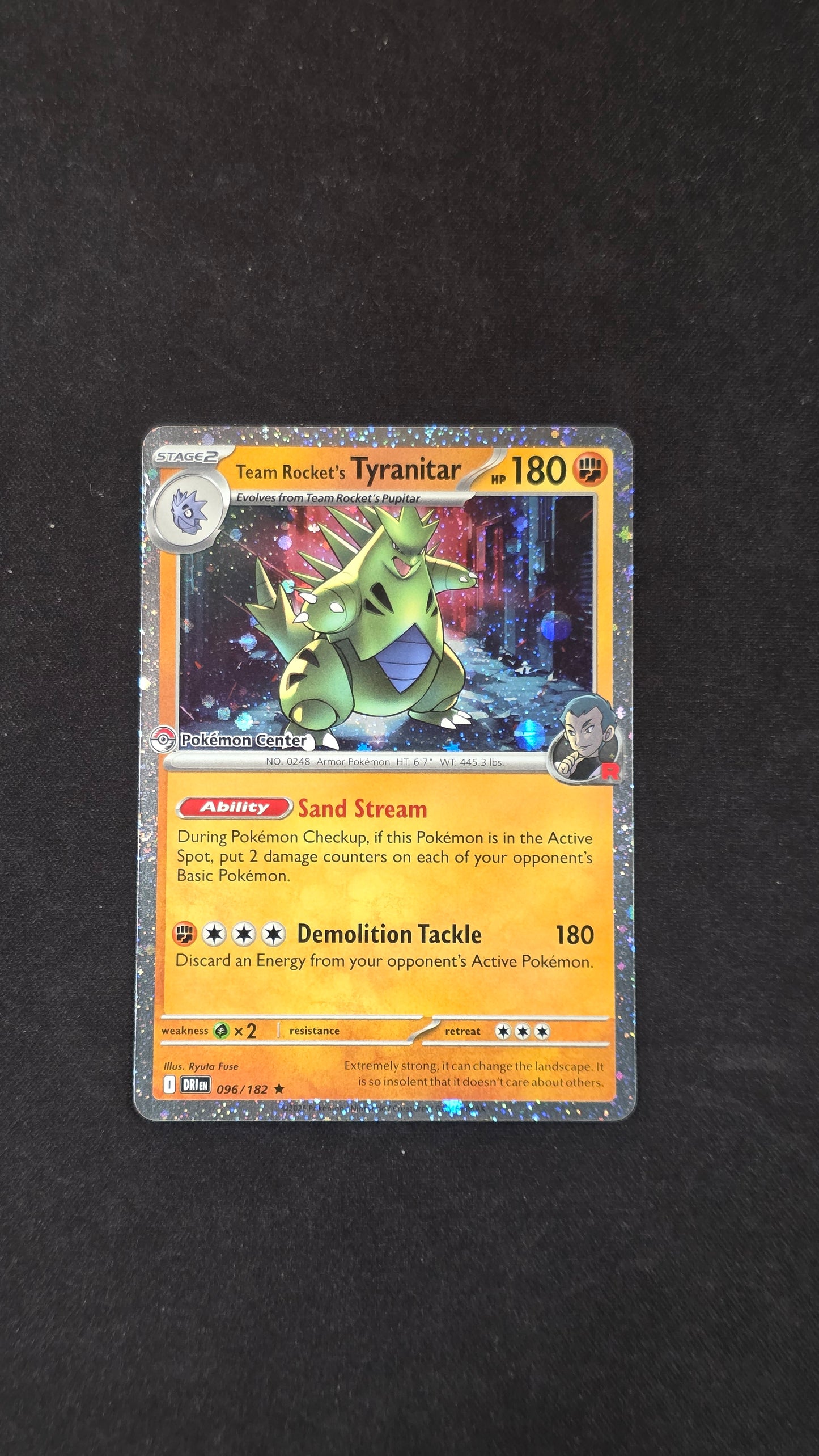 Team Rocket's Tyranitar (Pokemon Center Stamp) #096/182 -Promo