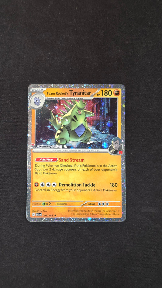 Team Rocket's Tyranitar (Pokemon Center Stamp) #096/182 -Promo