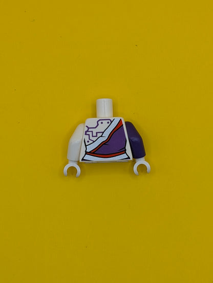 Torso Ninjago Dress with Silver Sash and Purple Circuitry Pattern / White Arm Left / Dark Purple Arm Right / White Hands 973pb1580c01 Lego