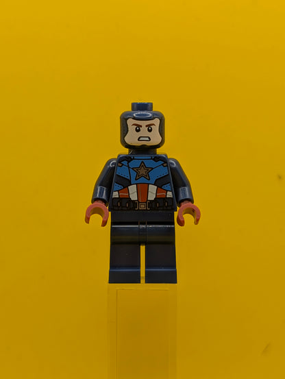 Captain America sh0852 Dark Blue Suit, Dark Red Hands, Helmet Marvel Lego Set