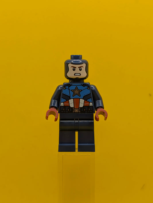 Captain America sh0852 Dark Blue Suit, Dark Red Hands, Helmet Marvel Lego Set