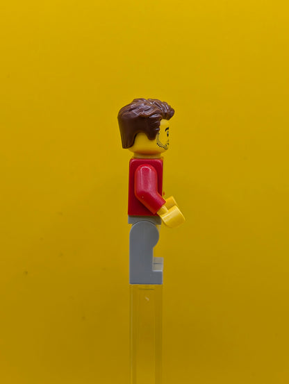 Rob the Fan Designer idea226 Red Plaid Flannel Shirt, Light Bluish Gray Legs Idea Lego Minifigure