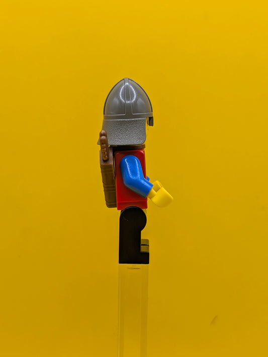 Scale Mail cas150 Red with Blue Arms, Black Legs with Red Hips, Dark Gray Neck-Protector Castle Lego Minifigure