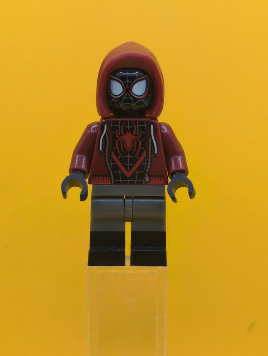 Spider-Man sh0679 Miles Morales - Dark Red Hood, Black Lower Legs Marvel Lego Minifigure