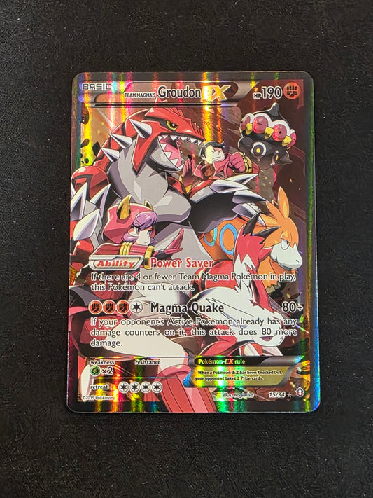 Team Magma's Groudon Ex #15/34 Double Crisis (LP)
