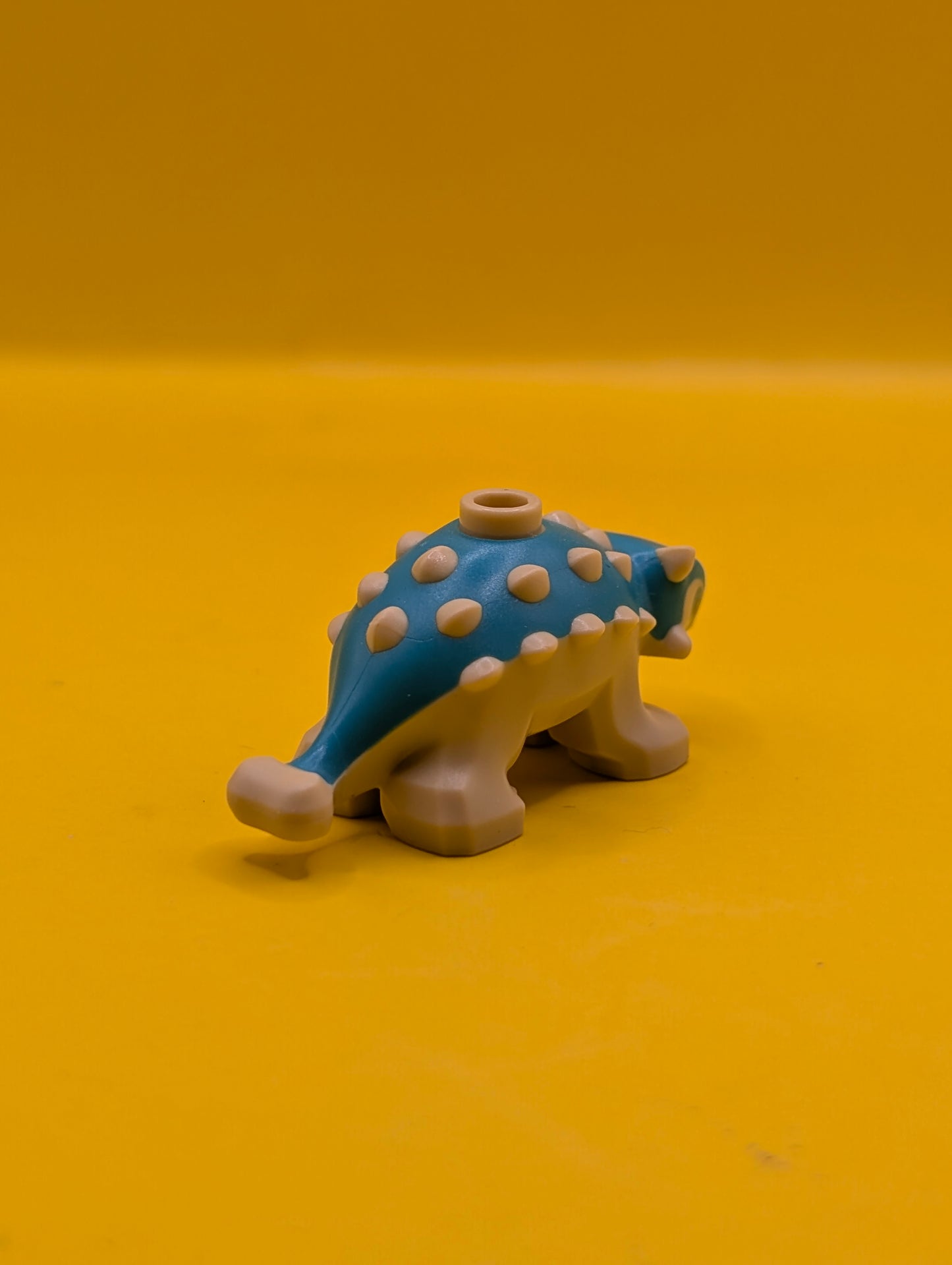 Dinosaur Ankylosaurus 67443pb02 Baby with Dark Turquoise Back and Black Eyes Pattern Jurassic World Lego Minifigure