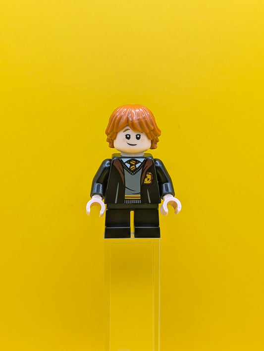 Ron Weasley hp283 Gryffindor Robe, Sweater, Shirt and Tie, Black Short Legs Harry Potter Lego Minifigure