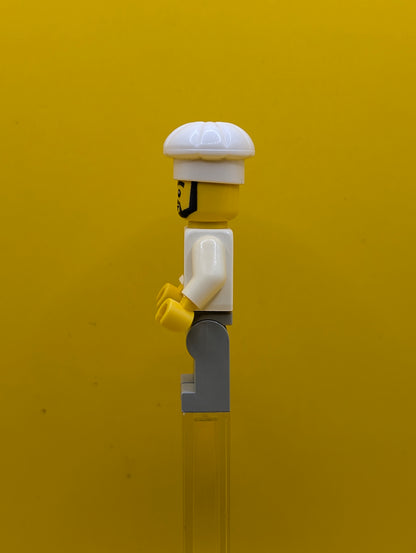 Chef twn120 White Torso with 8 Buttons, Light Bluish Gray Legs, Gray Beard City Lego Minifigure