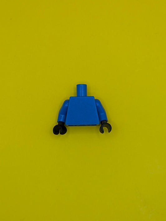 973c006 Torso Plain / Blue Arms / Black Hands Lego Part