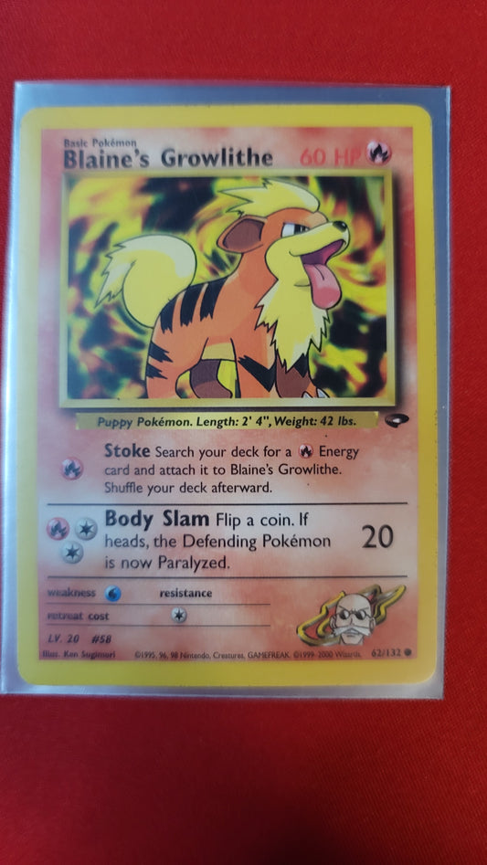 Blaine's Growlithe #62 1st ED