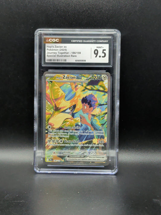 #186/159 Hop's Zacian ex (Special Illustration Rare) - Journey Together CGC 9.5