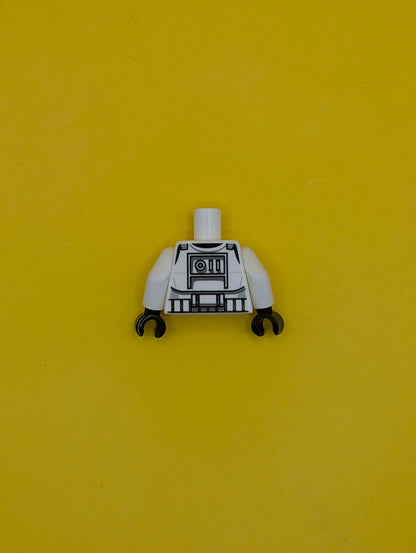 973pb0500c01 Torso SW Armor Clone Pilot (Clone Wars) Pattern / White Arms / Black Hands Lego Part