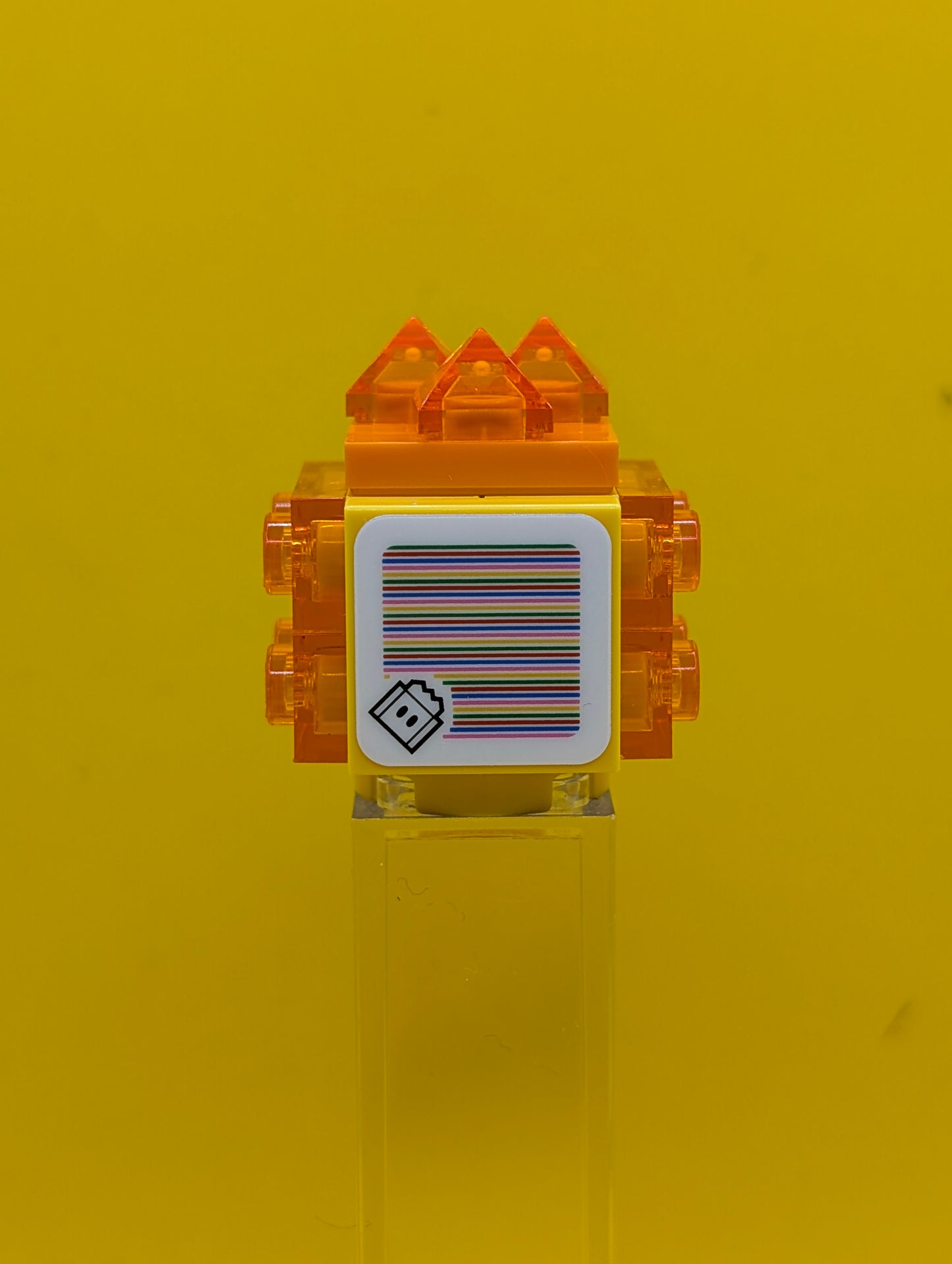 Lava Bubble mar0038 Scanner Code with Blue Lines Super Mario Lego Minifigure