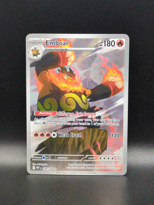 Emboar #098/086 Illustration Rare White Flare