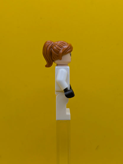 Black Widow sh0571 White Jumpsuit, Dark Orange Ponytail Marvel Lego Minifigure
