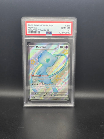 #216/091 Mew EX Paldean Fates PSA 10