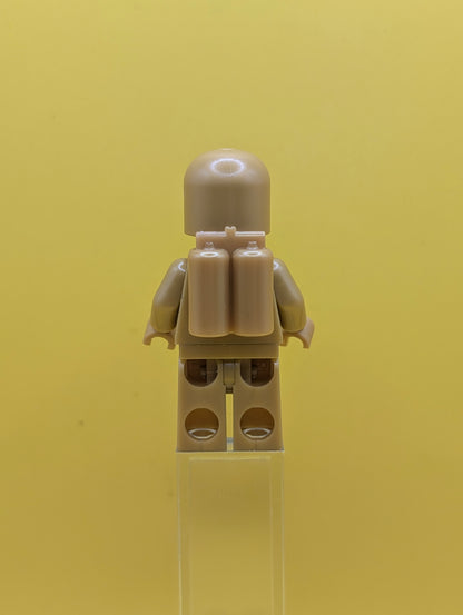 Classic Space idea230 Pearl Gold with Air Tanks and Updated Helmet Idea Lego Minifigure