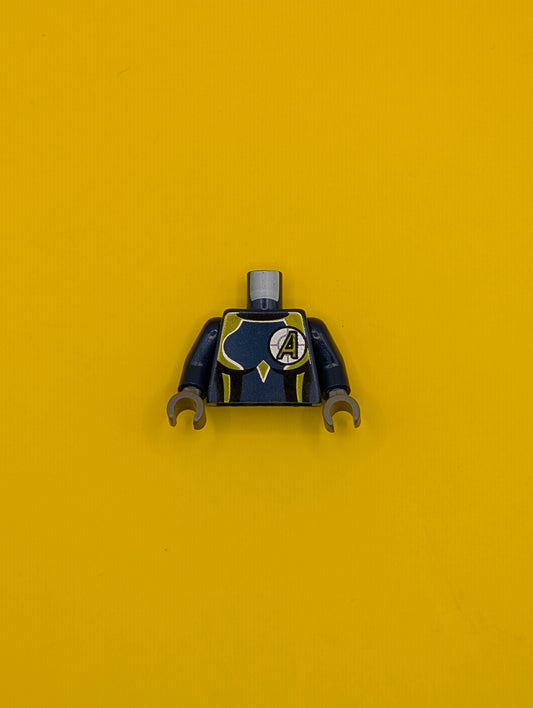 Torso Agents Uniform Female / Dark Blue Arms Pattern / Dark Bluish Gray Hands 973pb0485c01 Lego