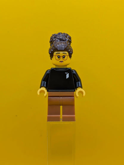 LEGO Ideas Designer idea239 Female, Black Sweater with LEGO Ideas Logo, Medium Nougat Legs Lego Ideas Minifigure