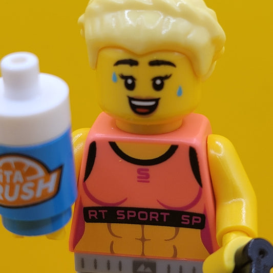 Fitness Instructor CMF Minifigure Lego Series 25 (Complete Set, with stand and accessories) col25-7