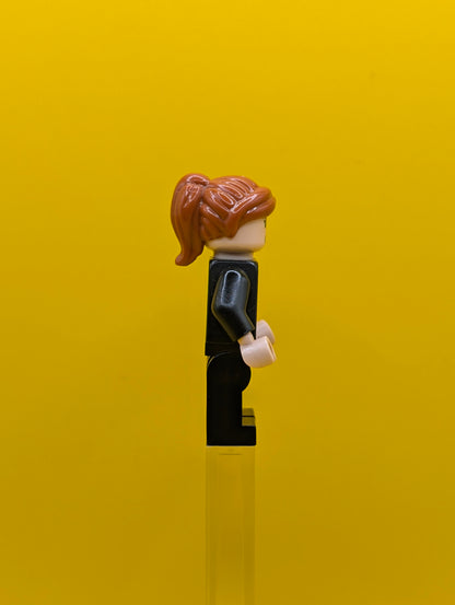 Pepper Potts sh0740 Black Suit, Dark Orange Ponytail Marvel Lego Minifigure