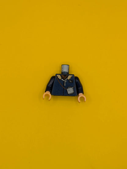 Torso SW Jacket with Collar and Monocular Pattern (Han Solo) / Dark Blue Arms / Light Nougat Hands 973pb0305c02 Lego