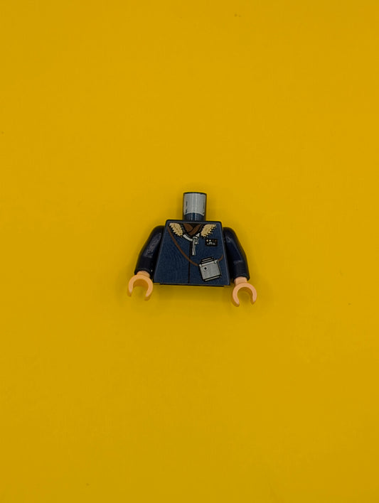 Torso SW Jacket with Collar and Monocular Pattern (Han Solo) / Dark Blue Arms / Light Nougat Hands 973pb0305c02 Lego