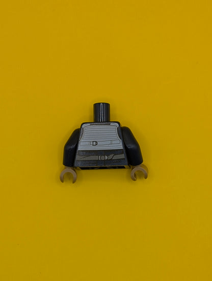 Torso SW Rebel U-wing / Y-wing Pilot with Sand Blue Vest and Dark Bluish Gray Front Panel with Hose Pattern / Dark Blue Arms / Dark Tan Hands 973pb2497c01 Lego