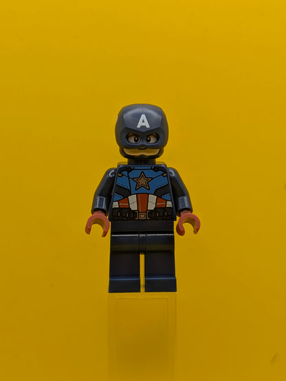 Captain America sh0852 Dark Blue Suit, Dark Red Hands, Helmet Marvel Lego Set