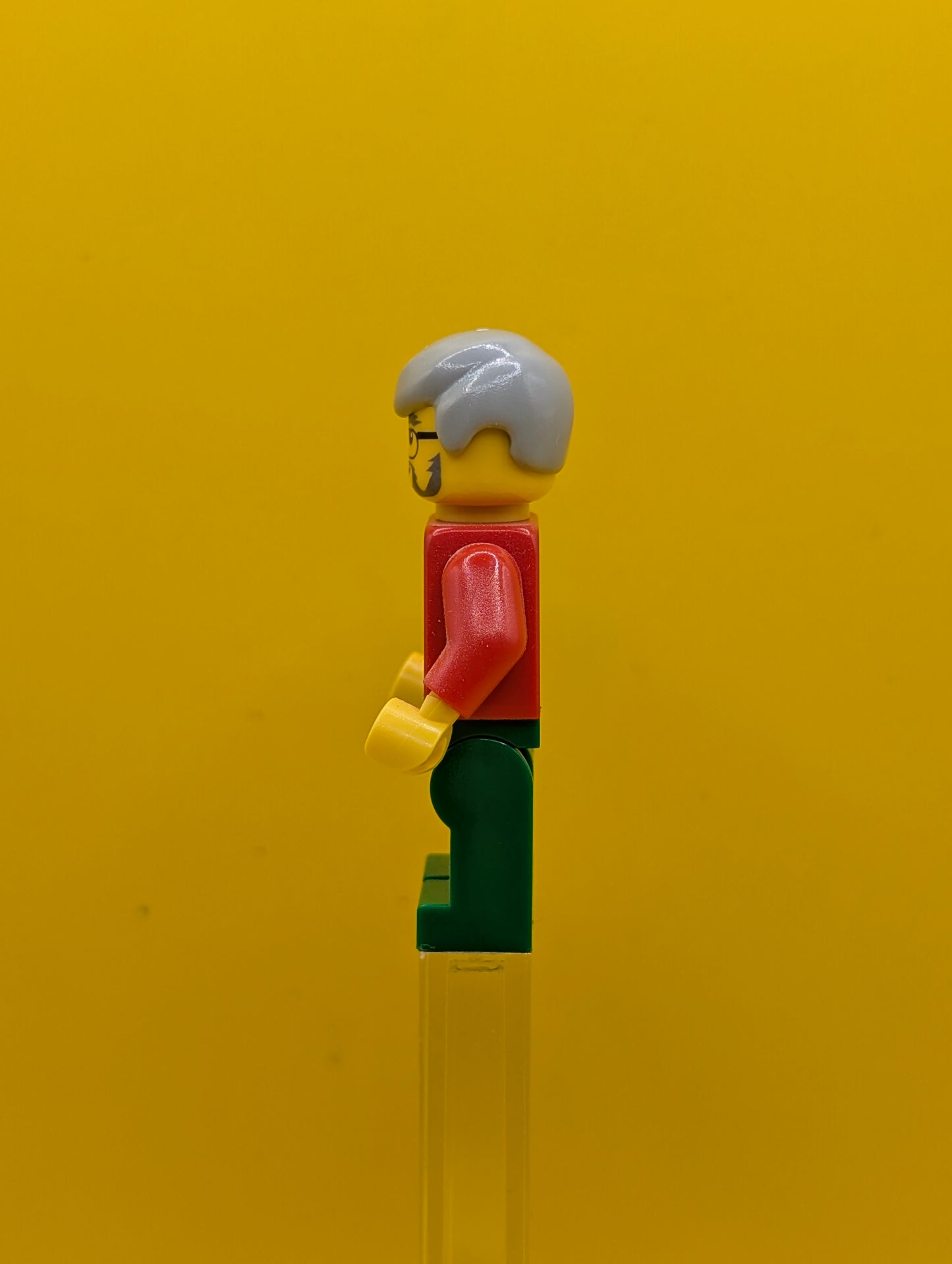 Overalls Farmer Green twn055 Light Bluish Gray Hair, Glasses City Lego Minifigure