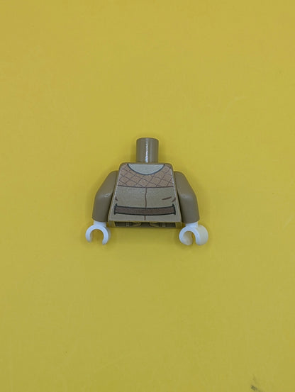 Torso SW Hoth Rebel Jacket with Pockets and Brown Belt Pattern / Dark Tan Arms / White Hands 973pb1315c01 Lego