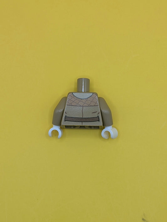 Torso SW Hoth Rebel Jacket with Pockets and Brown Belt Pattern / Dark Tan Arms / White Hands 973pb1315c01 Lego