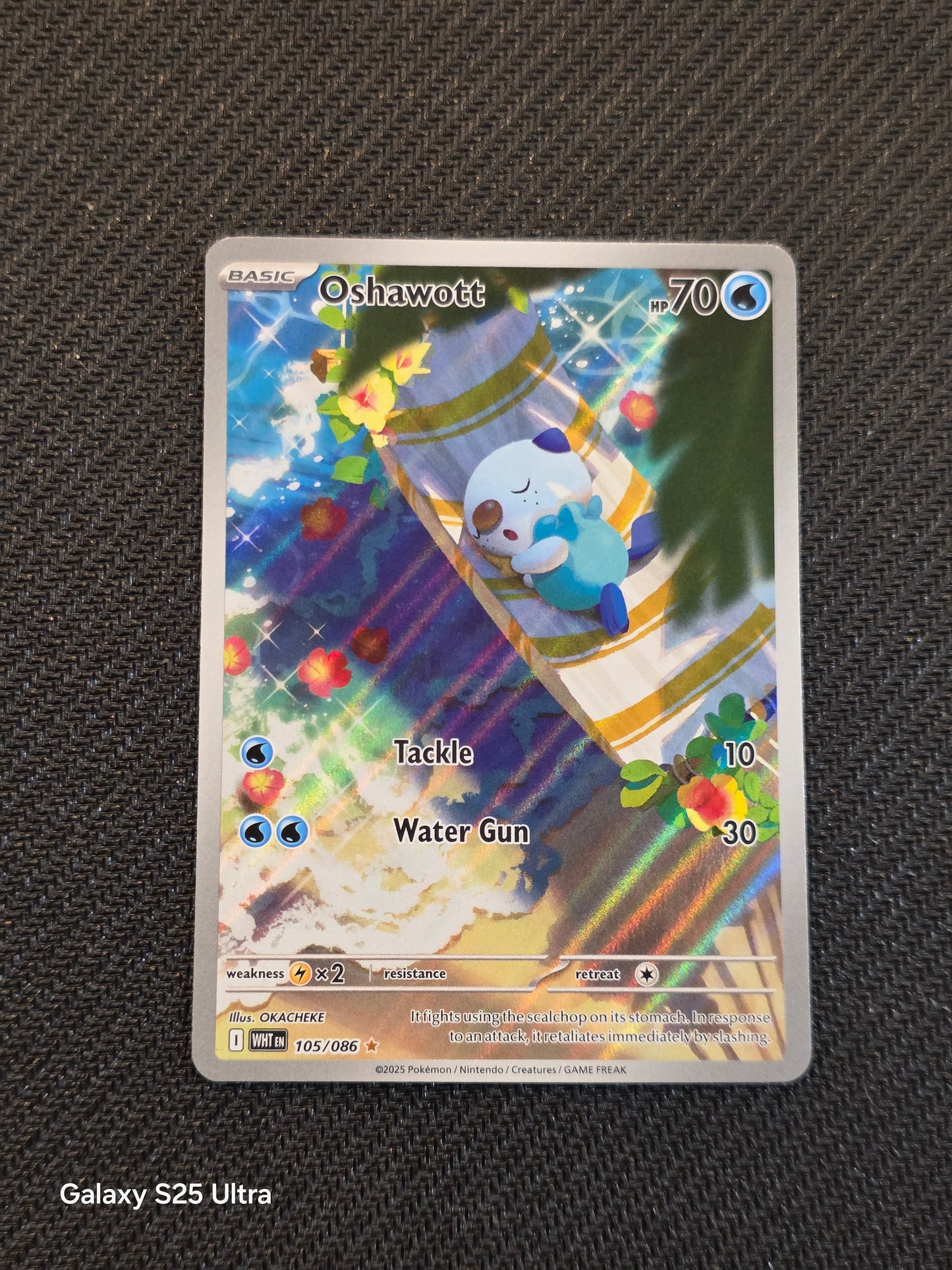 Oshawott #105/086 Illustration Rare White Flare