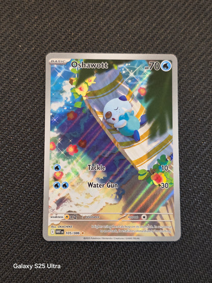Oshawott #105/086 Illustration Rare White Flare