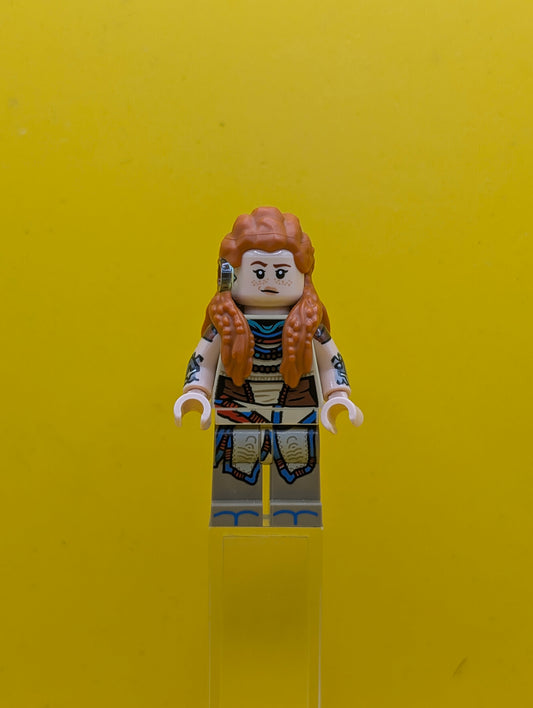 Aloy hfw001 Lopsided Closed Mouth / Surprised Open Mouth Horizan Lego Minifigure