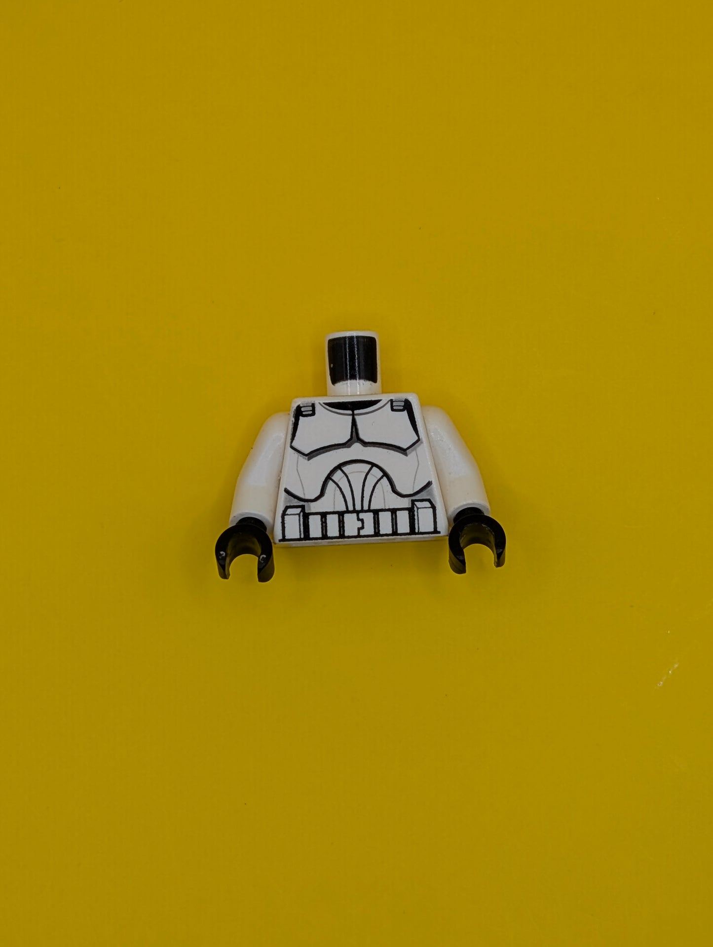 Torso SW Armor Clone Trooper Pattern (Clone Wars) / White Arms / Black Hands 973pb0510c01 Lego
