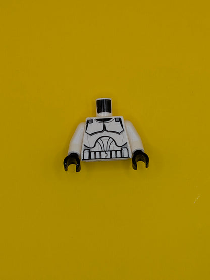 Torso SW Armor Clone Trooper Pattern (Clone Wars) / White Arms / Black Hands 973pb0510c01 Lego