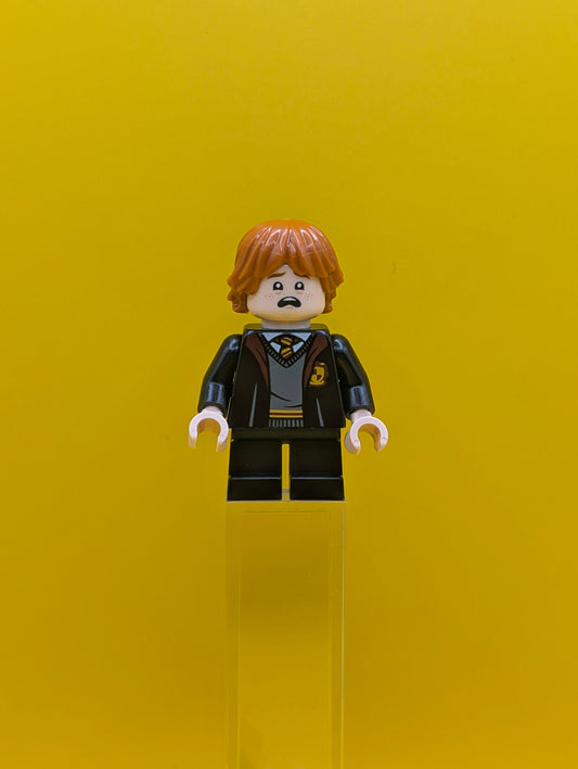 Ron Weasley hp283 Gryffindor Robe, Sweater, Shirt and Tie, Black Short Legs Harry Potter Lego Minifigure