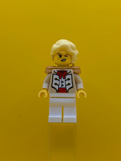 Camilla idea228 Admiral's Daughter, Tan Coat, White Legs, Pearl Gold Epaulettes Lego Ideas Minifigure