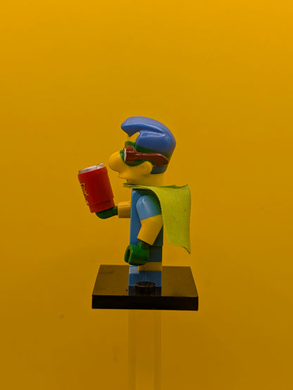 Fallout Boy Milhouse colsim2-6 The Simpsons, Series 2 (Complete Set with Stand and Accessories) Cmf Lego Minifigure