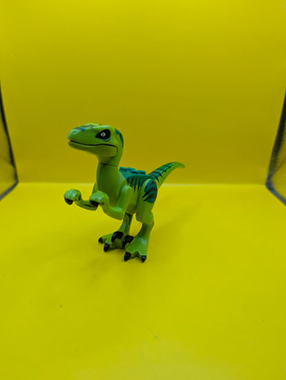 Dinosaur Raptor raptor08 Velociraptor with Green Back Jurassic World Lego Minifigure