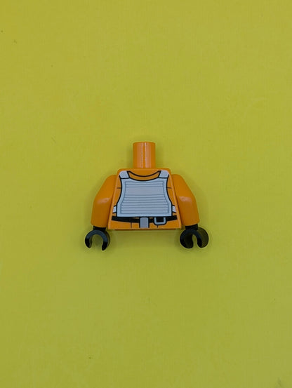 Torso SW Rebel Pilot with Black Belt with Buckle on Back Pattern / Orange Arms / Black Hands 973pb1588c01