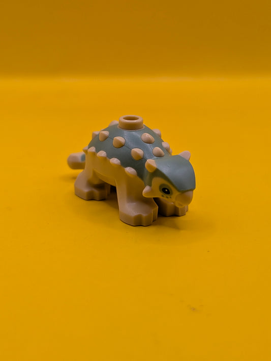 Dinosaur Ankylosaurus Baby 67443pb01 with Sand Green Back and Black Eyes Pattern Jurassic World Lego Minifigure