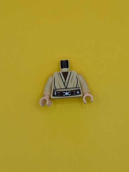 Torso SW Layered Shirt, Reddish Brown Undershirt, Reddish Brown Belt with Large Buckle Pattern / Tan Arms / Light Nougat Hands 973pb1584c01 Lego