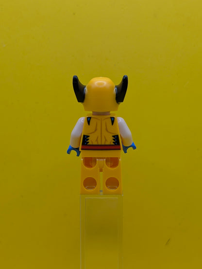Wolverine sh0805 Bright Light Orange and Black Mask, Blue Hands Marvel Lego Minifigure