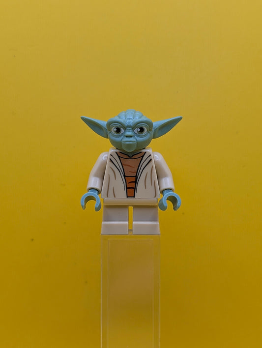 Yoda sw0446 Clone Wars, White Hair, Torso with Back Print Star Wars Lego Minifigure