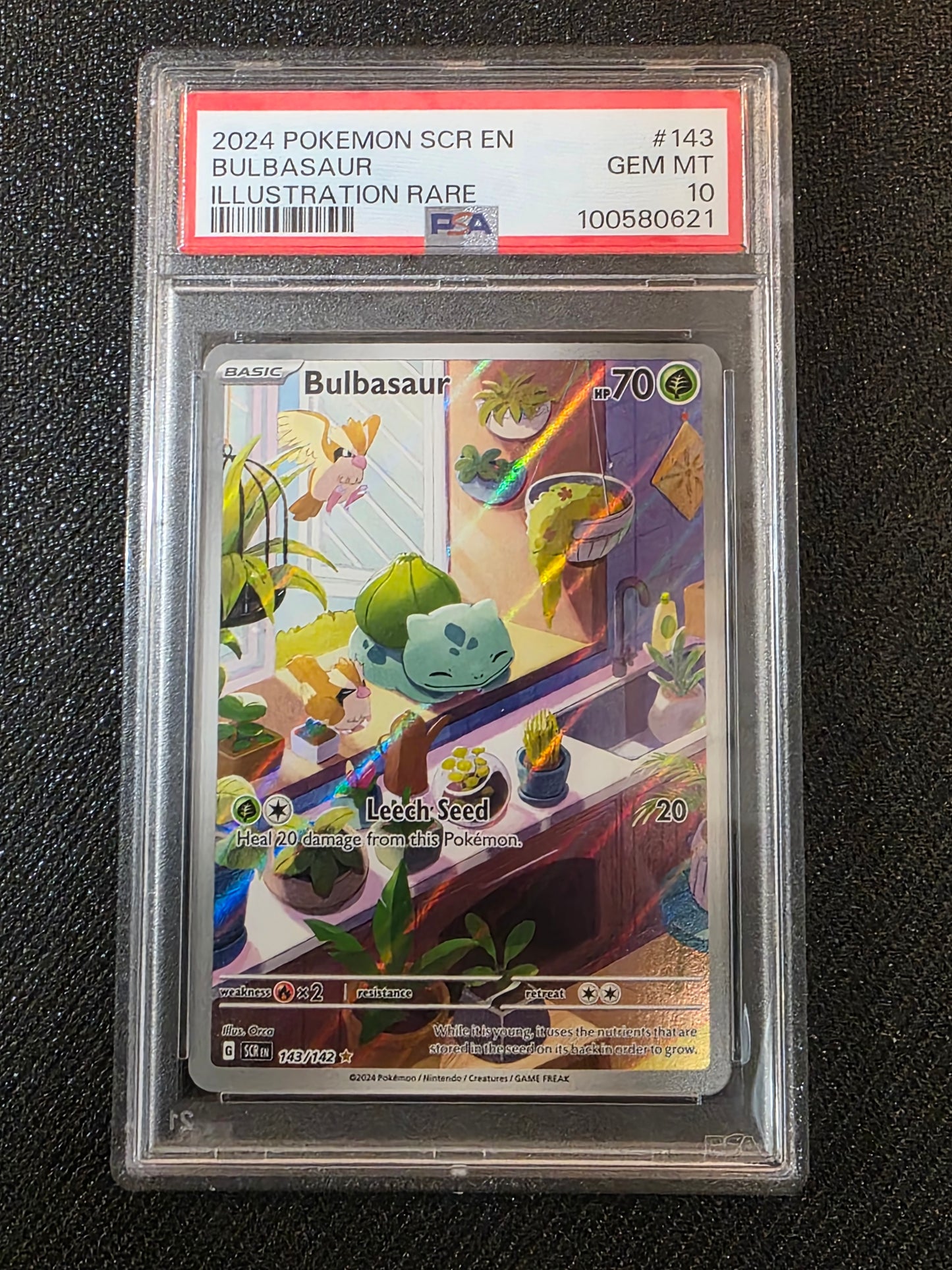 #143/142 Bulbasaur Stellar Crown PSA 10