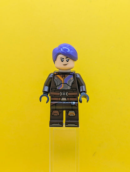 Sabine Wren sw1395 Dark Brown Armor, Dark Purple Hair Star Wars Lego Minifigure