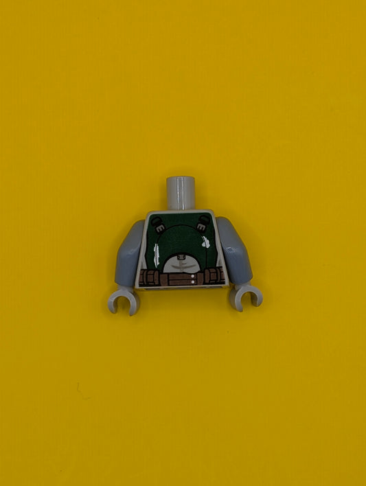 Torso SW Mandalorian Armor Plates Dark Green Pattern Dual Sided, Small Emblem on Chest (Boba Fett) / Sand Blue Arms / Light Bluish Gray Hands 973pb2244c01 Lego